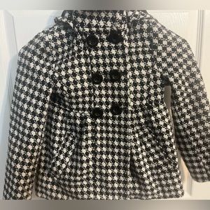 RothsChild Plaid Pleated Coat with Hood Size Girls 7